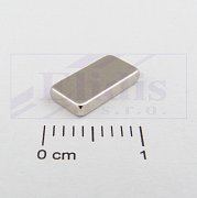 Neodymový magnet segment s opačnou polarizací, 20 x 13 x 5.mm  bez povrchové úpravy