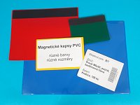 Magnetická kapsa PVC 80x120mm barva červená