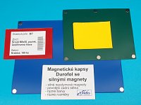 Magnetická kapsa se silnými magnety Durofol 100x150mm barva červená