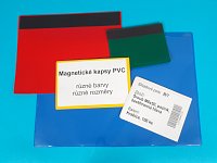 Magnetická kapsa PVC 40x80mm barva žlutá